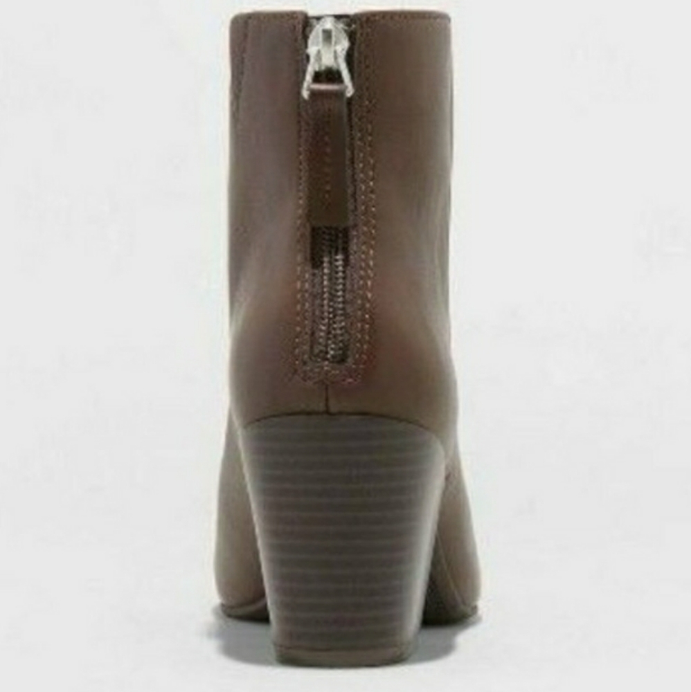 WOMEN'S BREN FAUX LEATHER ANKLE BOOTIES BOOTS - Picture 3 of 3